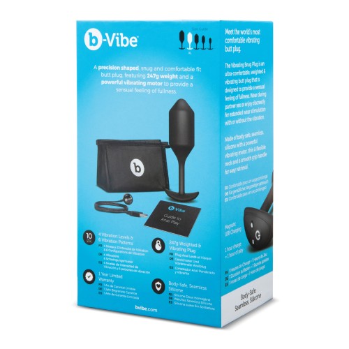 b-Vibe Plug Con Peso Vibrante XL Negro