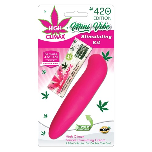 High Climax Mini Vibe Kit Hemp Oil Pink