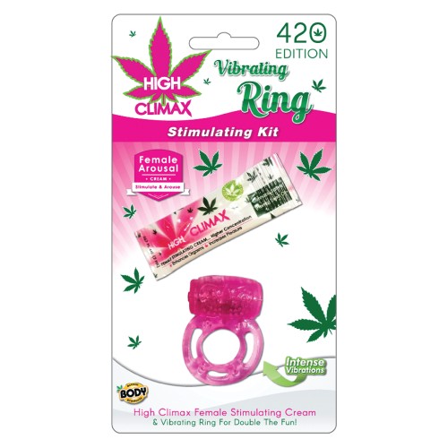 High Climax Vibrating Ring with Hemp Seed Oil Kit