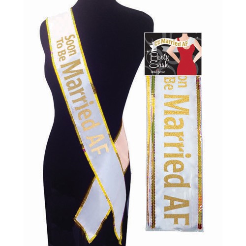 Soon to be Married AF Bachelorette Party Sash