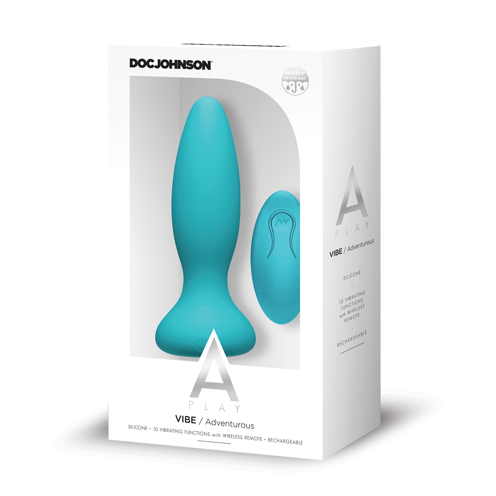 A Play Rechargeable Silicone Anal Plug Remote Teal