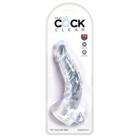 King Cock Dildo Claro de 7.5" con Testículos