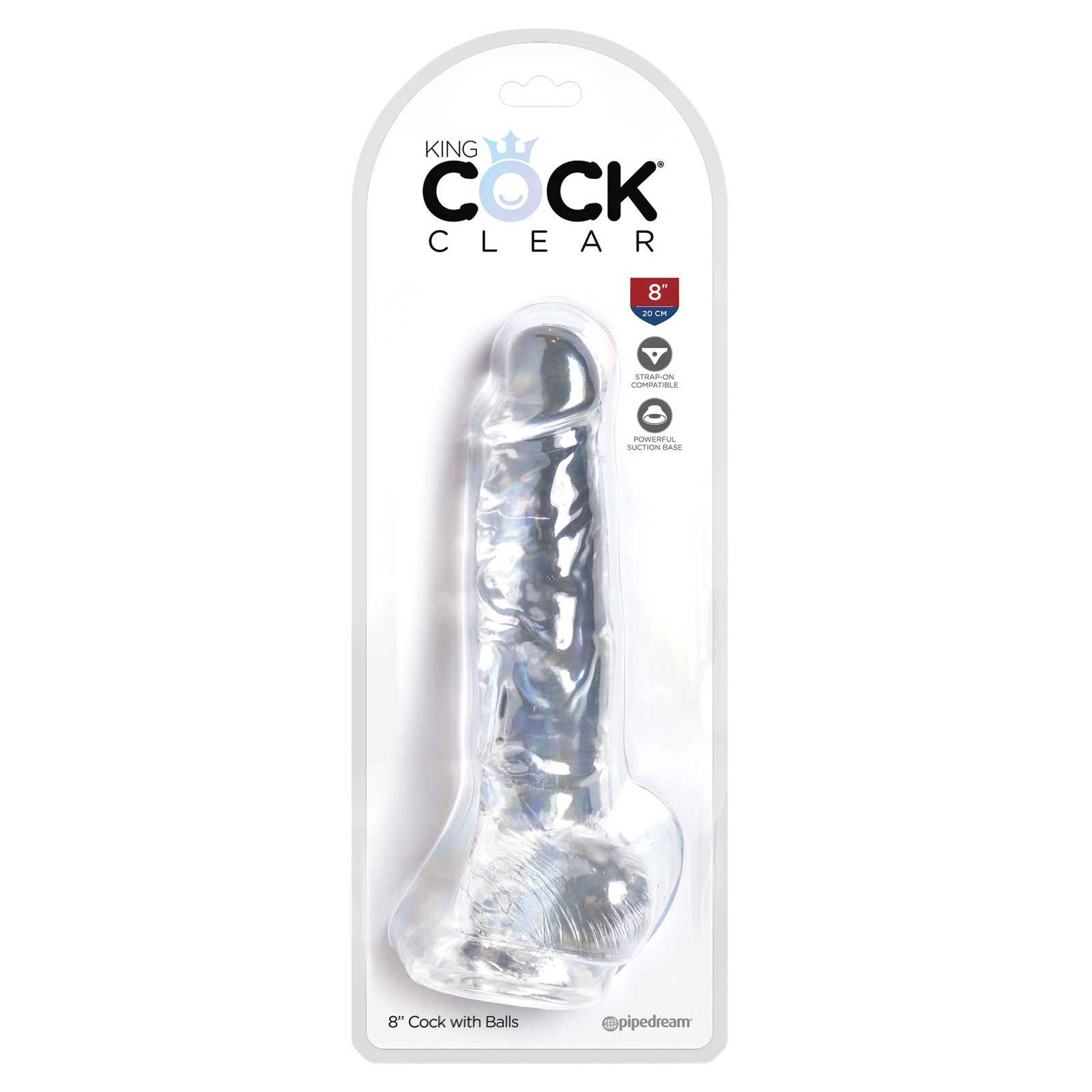 King Cock Clear 8 Inch Realistic Dildo