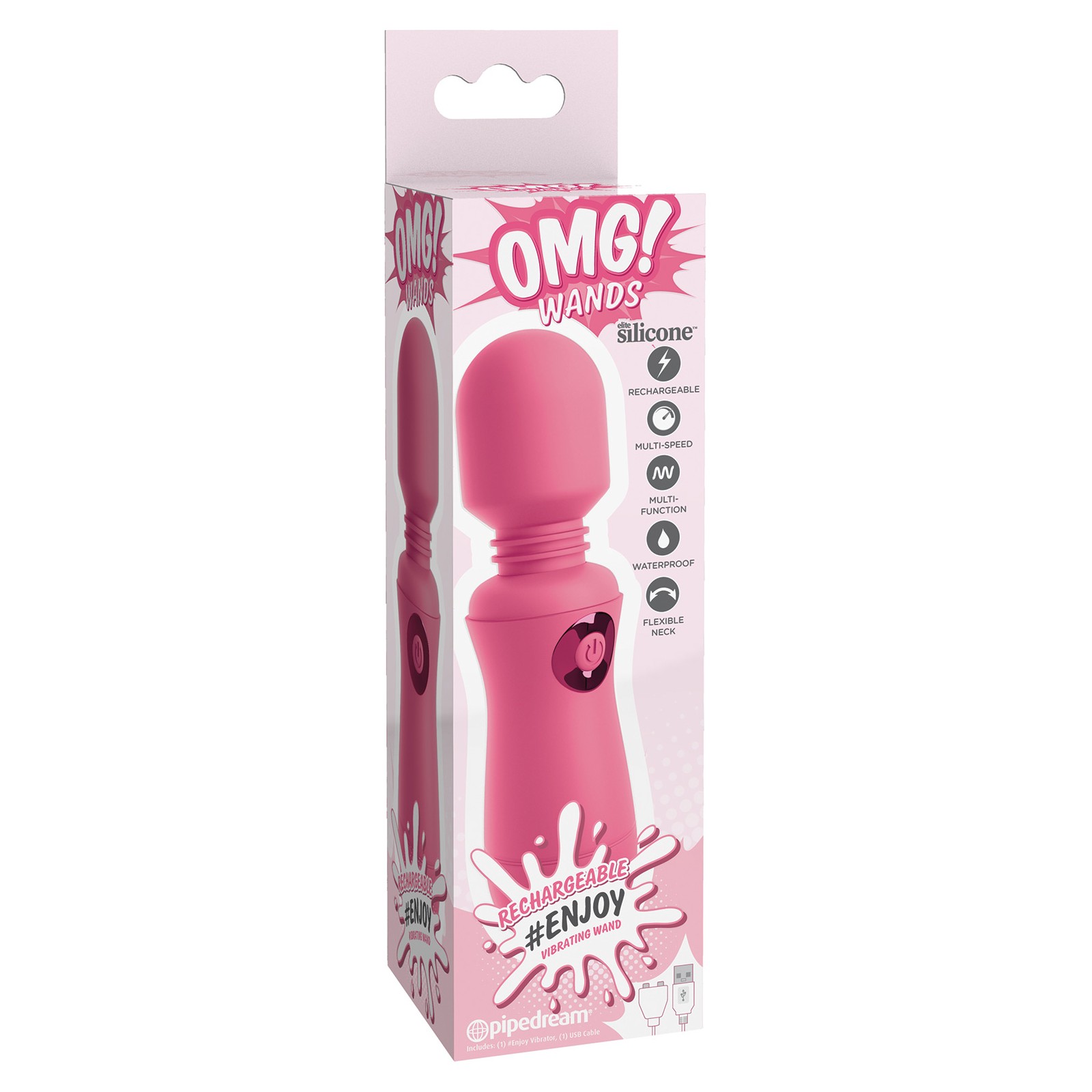 OMG! Wands Enjoy Compact Wand Pink