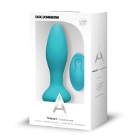 A Play Thrust Rechargeable Anal Plug Remote Teal