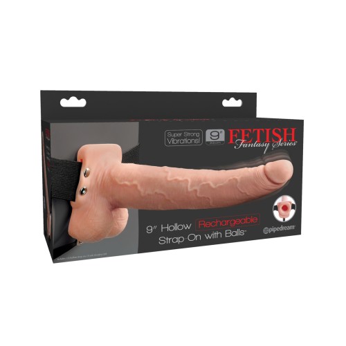 Fetish Fantasy 9 Inch Hollow Rechargeable Strap-On Flesh