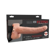 Fetish Fantasy 9 Inch Hollow Rechargeable Strap-On Flesh