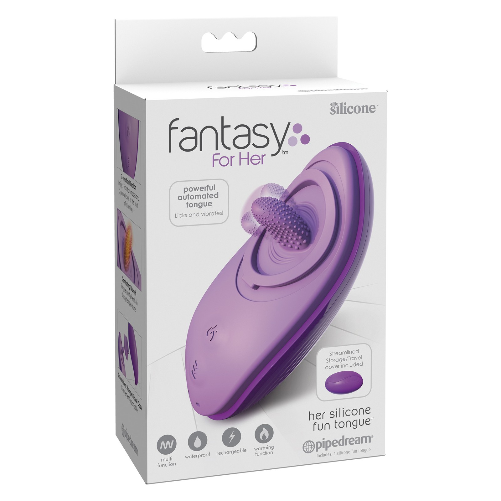 Vibrador Fun Tongue de Silicona - Morado