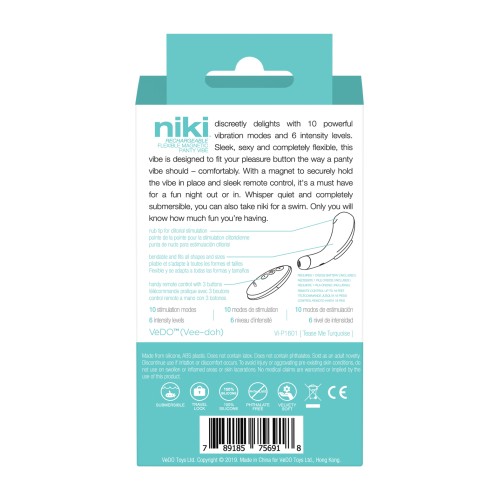 Vibrador de Panty Recargable VeDO Niki - Discreto y Potente