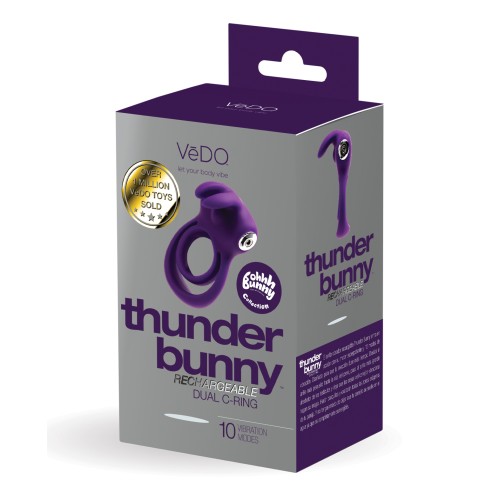 VeDO Thunder Bunny Anillo Doble Recargable - Perfectamente Morado