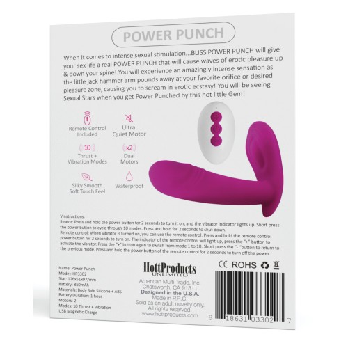 Bliss Power Punch Thrusting Vibe - Unleash Intense Pleasure