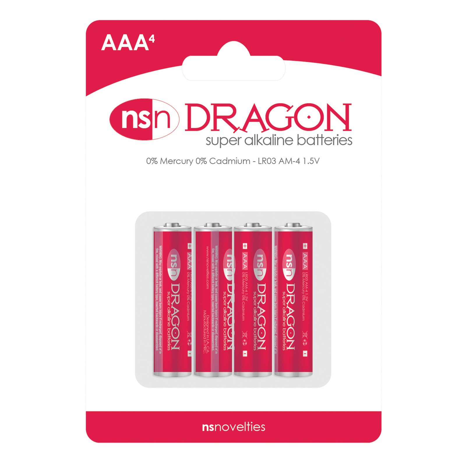 Dragon Alkaline Batteries Pack of 4 AAA