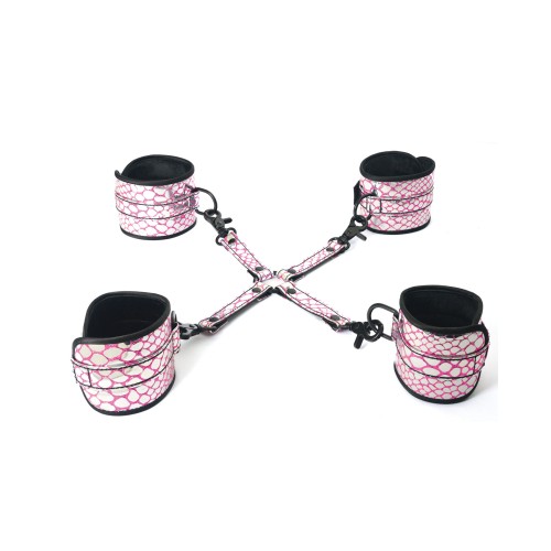 Spartacus Faux Leather Restraints Hog Tie Pink