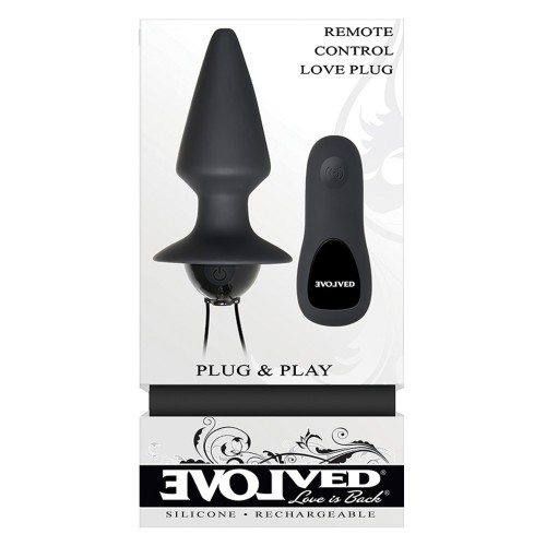 Evolved Plug & Play Remote Anal Plug Black