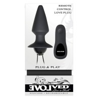 Evolved Plug & Play Remote Anal Plug Black