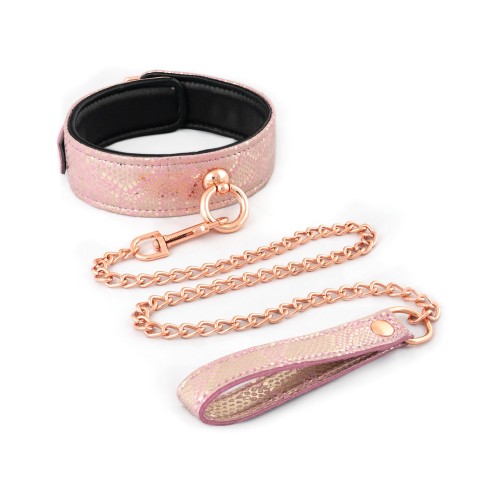 Spartacus Pink Microfiber Collar and Leash Set