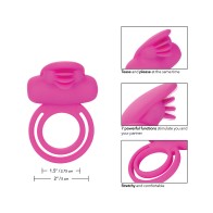 Silicone Rechargeable Dual Clit Flicker Enhancer - Pink