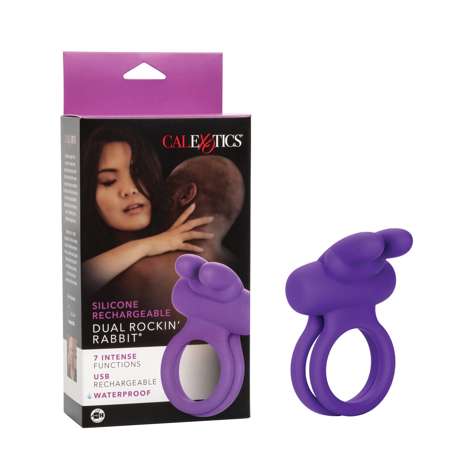 Silicone Rechargeable Rockin' Rabbit Enhancer - Purple