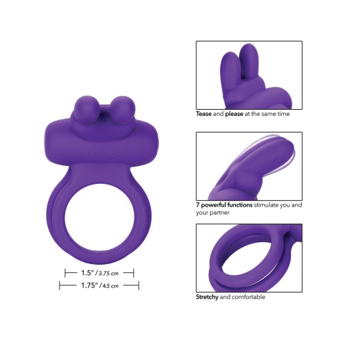 Silicone Rechargeable Rockin' Rabbit Enhancer - Purple