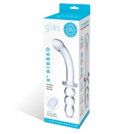 Dildo de Cristal con Relieves para G-Spot para Placer Supremo