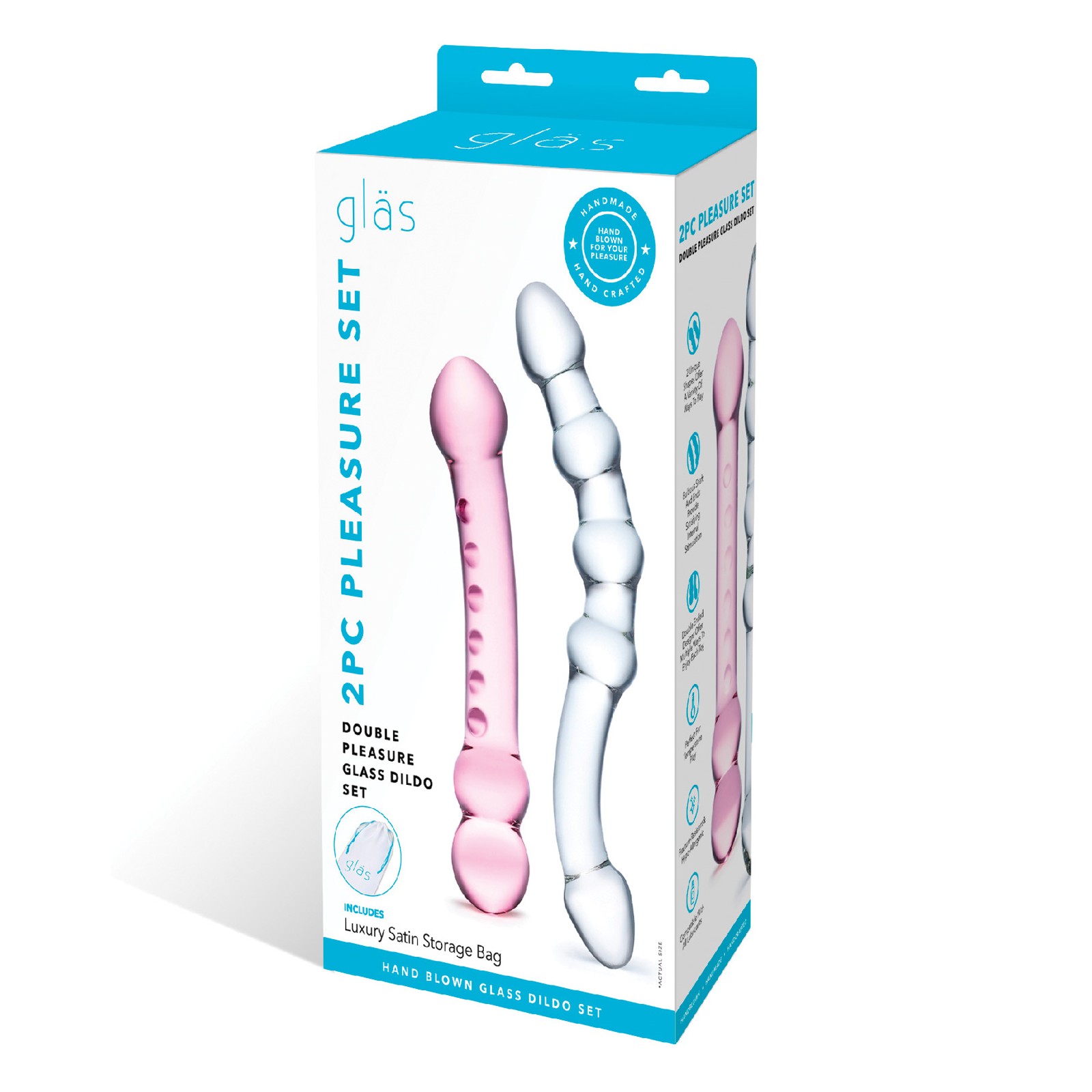 Set de Dildos de Vidrio Doble Placer - Glas