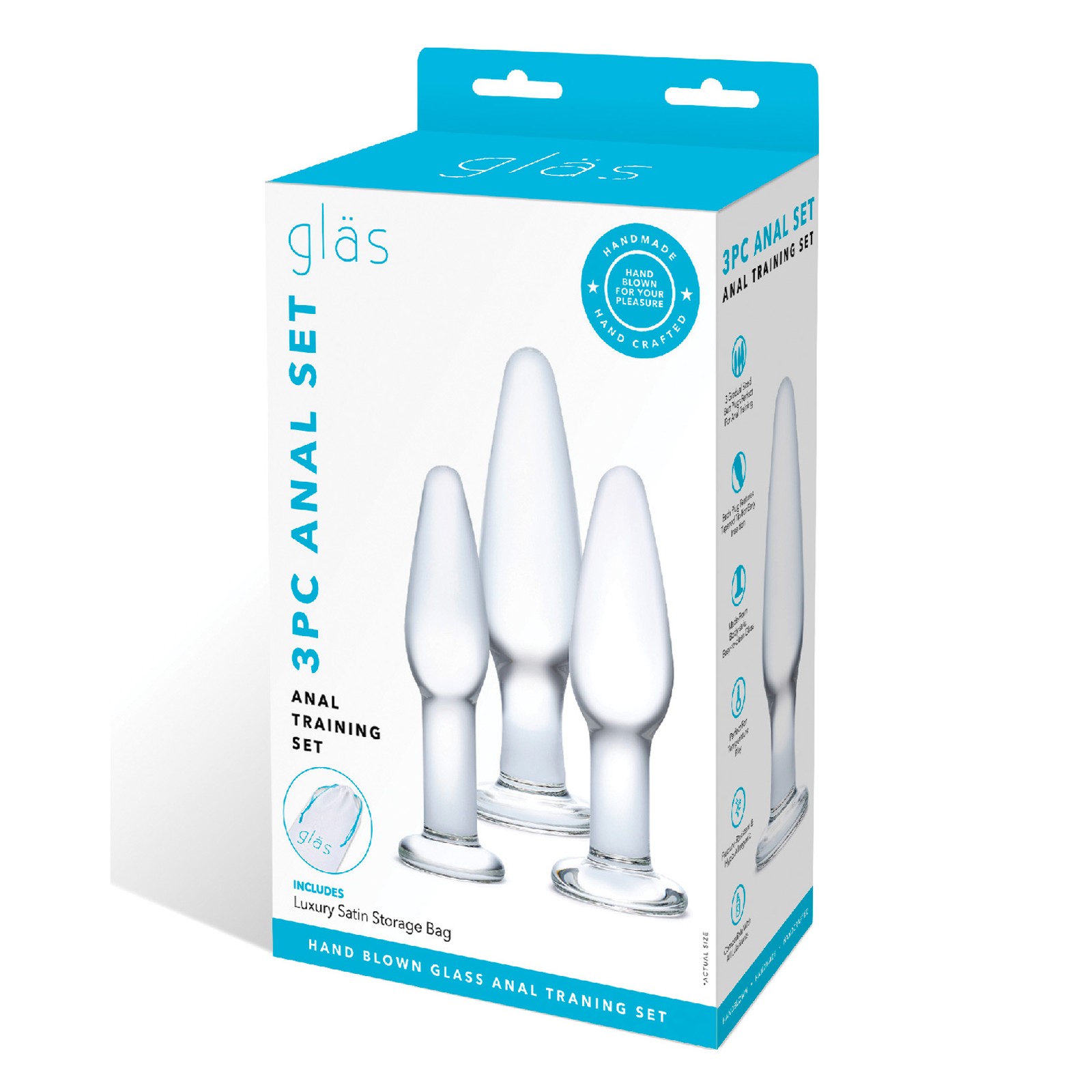 3-Piece Glass Anal Training Kit