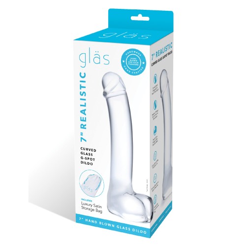 Glas 7 Inch Realistic Curved Glass G Spot Dildo