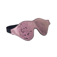 Spartacus Leather Blindfold Pink Snakeskin