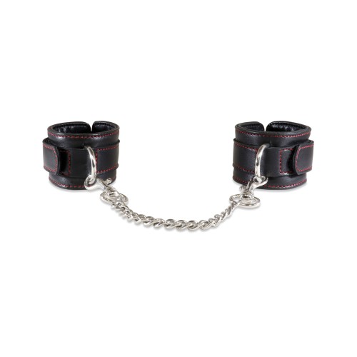 Sultra Lambskin Handcuffs with Chain Black