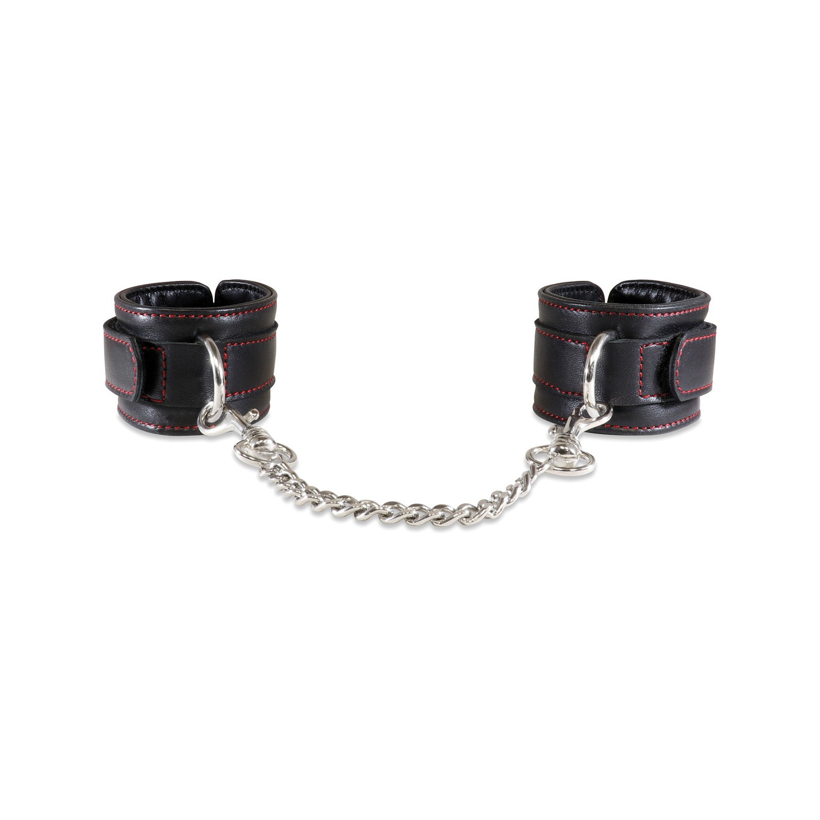 Sultra Lambskin Handcuffs with Chain Black