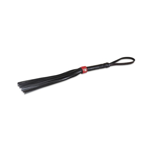 Flogger de Piel de Cordero Sultra de 14" - Negro/Rojo