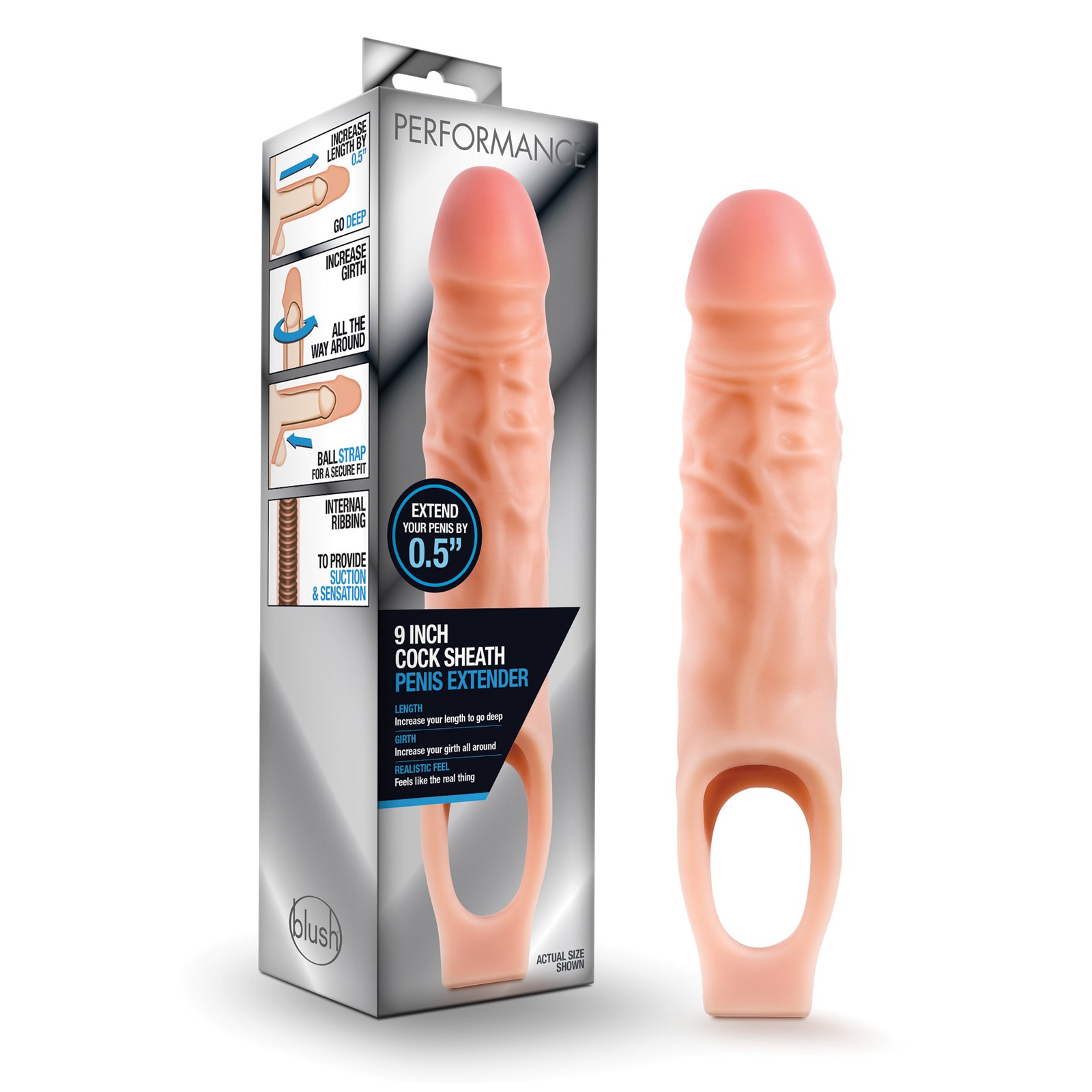 Cubridor de Pene Blush Performance de 9 Pulgadas