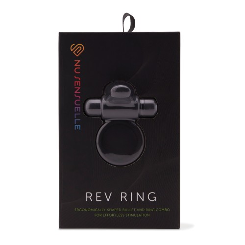 Anillo Bullet Nu Sensuelle Rev Silicona - Negro