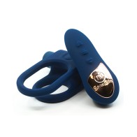 Anillo Bullet Control Remoto de Silicone Nu Sensuelle XLR8 Turbo - Azul Marino