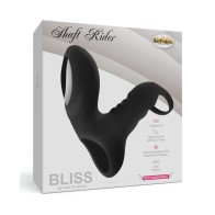 Bliss Shaft Rider Anillo Vibrador con Manga Negro