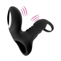 Bliss Shaft Rider Vibrating Cock Ring Sleeve Black