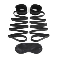 Lux Fetish Bondage Bed Strap System - 2 pc Set