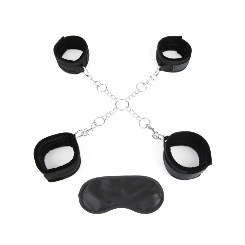 Lux Fetish Deluxe Chain Hogtie with Soft Restraint Cuffs