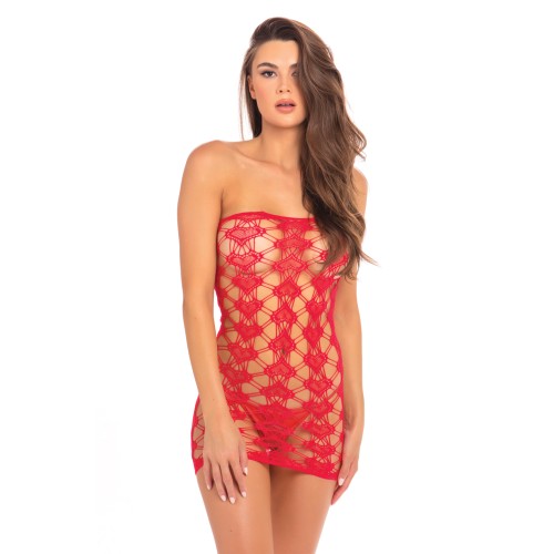 Vestido Tubo Reina de Corazones Rene Rofe Rojo