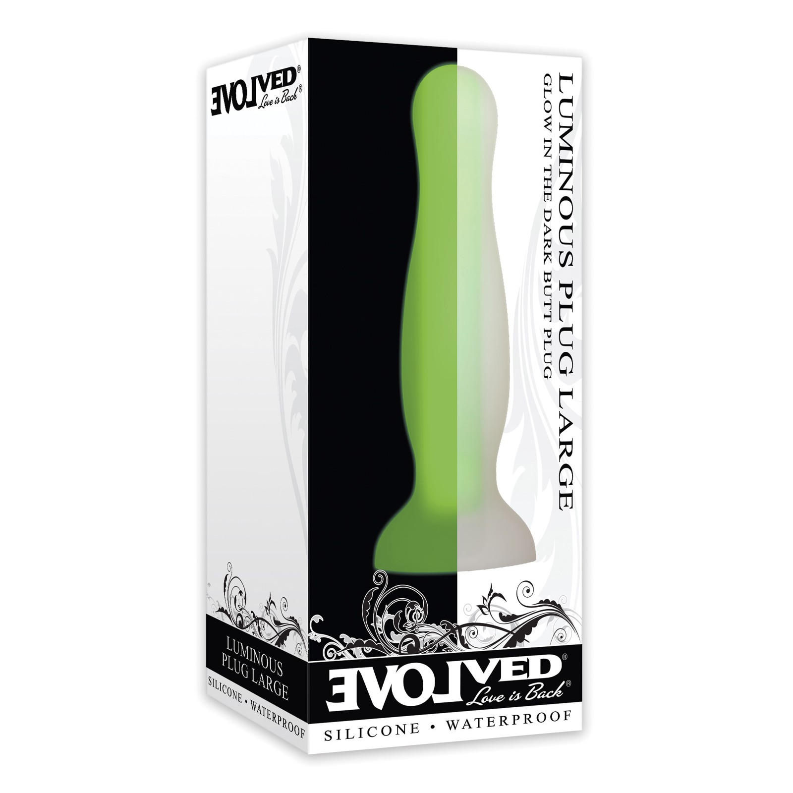 Large Luminous Green Anal Plug for Advanced Pleasure