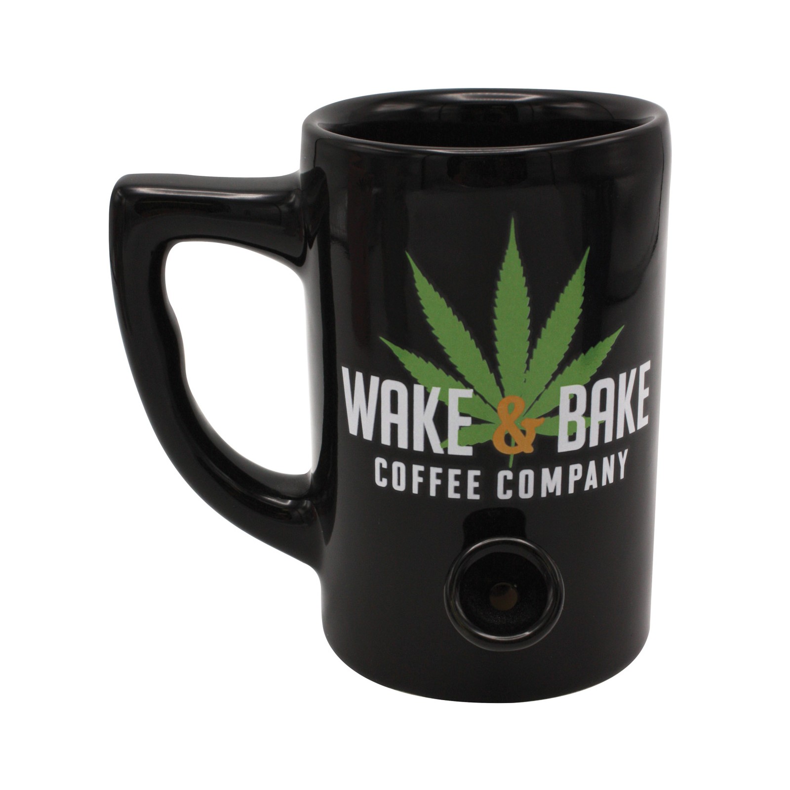 Taza Wake and Bake 10 oz Negra