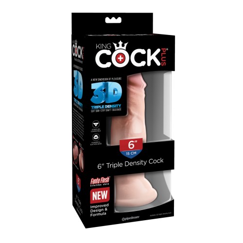 King Cock Plus Pene de 6 Pulgadas Triple Densidad