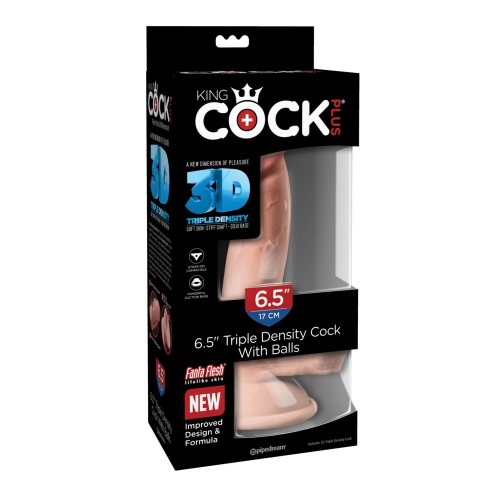 King Cock Plus 6.5 Triple Density Dildo with Balls