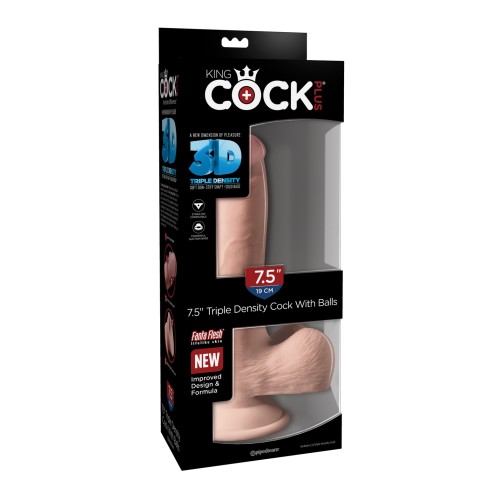 King Cock Plus 7.5 Pene Triple Densidad con Testículos