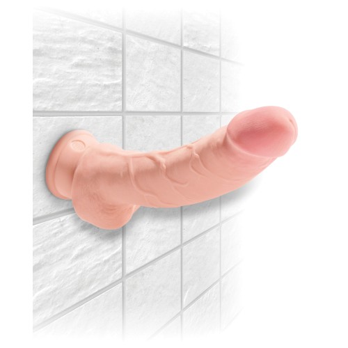 Pene Triple Densidad King Cock Plus de 8 Pulgadas con Testículos