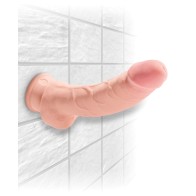 Pene Triple Densidad King Cock Plus de 8 Pulgadas con Testículos