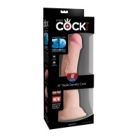 Dildo King Cock Plus Triple Densidad de 8 pulgadas