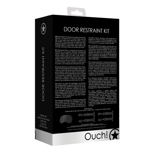 Shots Ouch Door Restraint Kit - Black - Bondage Fun