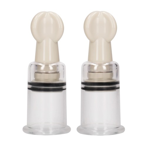 Shots Pumped Nipple Suction Set - Medium Clear