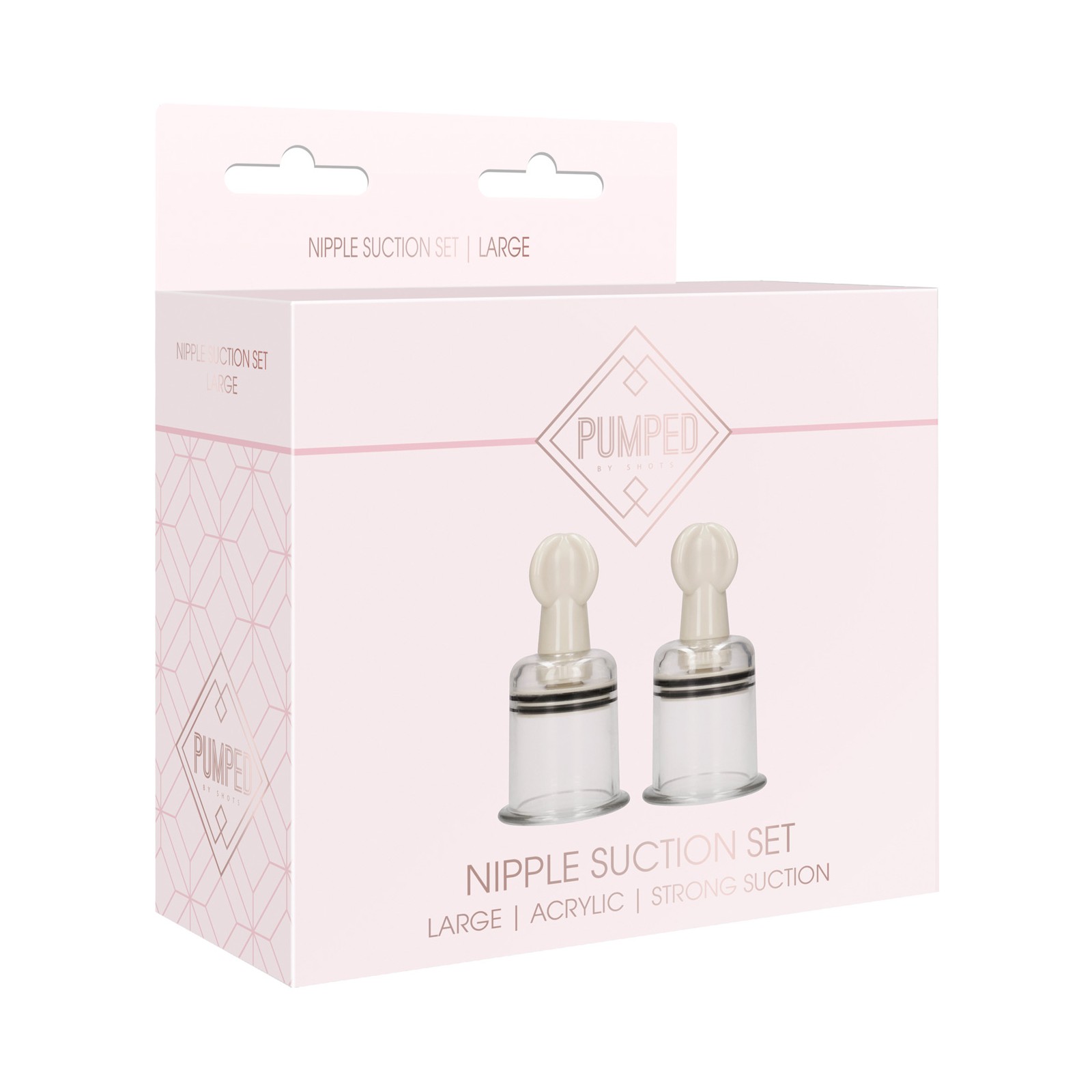 Shots Pumped Nipple Suctions Set - Large Clear